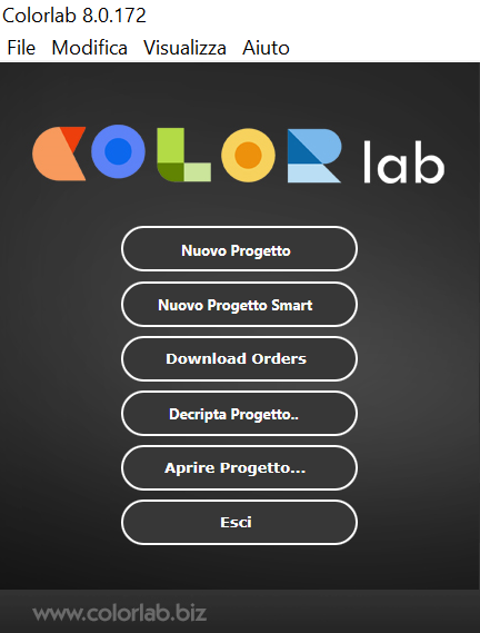 Schermata del software Colorlab 8.0.172